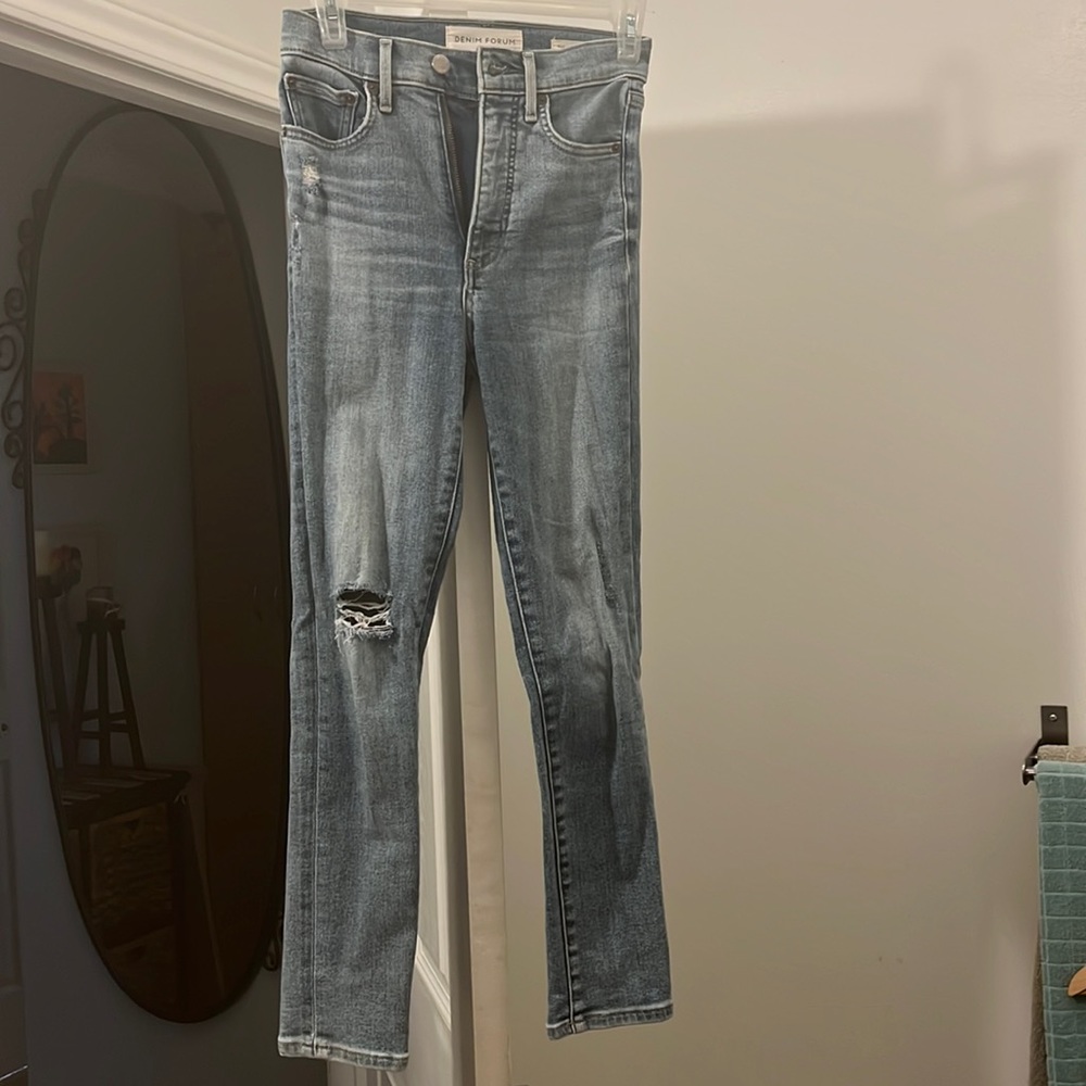 Aritzia Denim Forum Lola high rise skinny crop size 24
